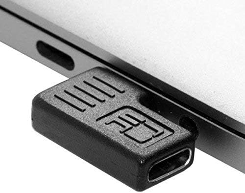 SYSTEM-S 90 gráðu hægri og vinstri hornrétt USB 3.1 Type C karlkyns í USB 3.1 Type C kvenkyns millistykki, hornrétt millistykki