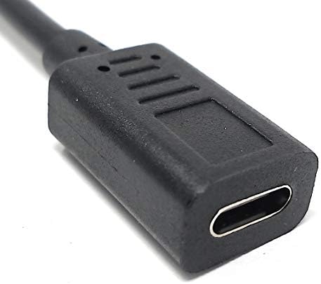 SYSTEM-S USB 3.1 Kabel 25 cm Typ C Buchse zu Mini B Stecker Adapter in Schwarz