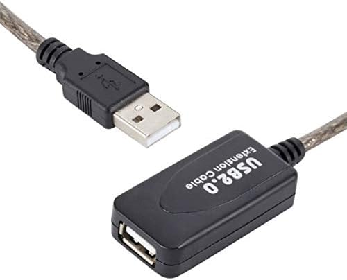 SYSTEM-S USB 2.0 cable 15 m Type A male to female cable in gray