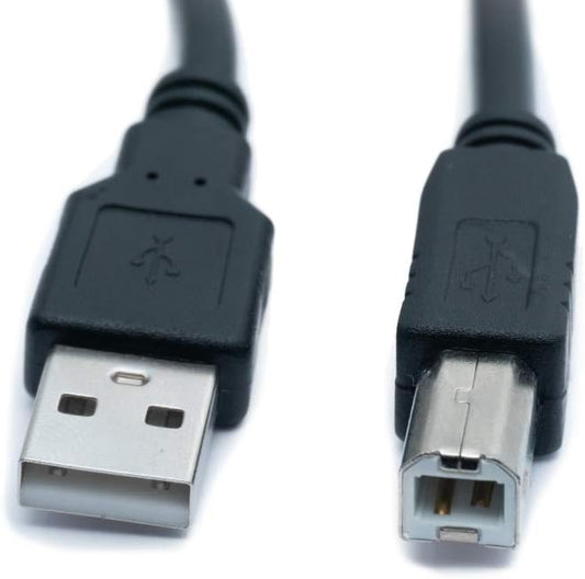 SYSTEM-S USB 2.0 snúra 5 m hleðslusnúra af gerð B tengi í gerð A tengi í svörtu
