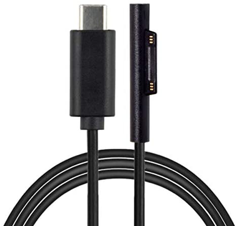 System-S USB 3.1 Type C snúra fyrir Microsoft Surface Pro 3 4 5 6 7 8 9 12V -15V 180cm með Surface Connect tengi