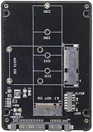 System-S SATA Y millistykki 3.0 í M.2 NGFF B-lykil og mSATA SSD með snúruhylki í svörtu