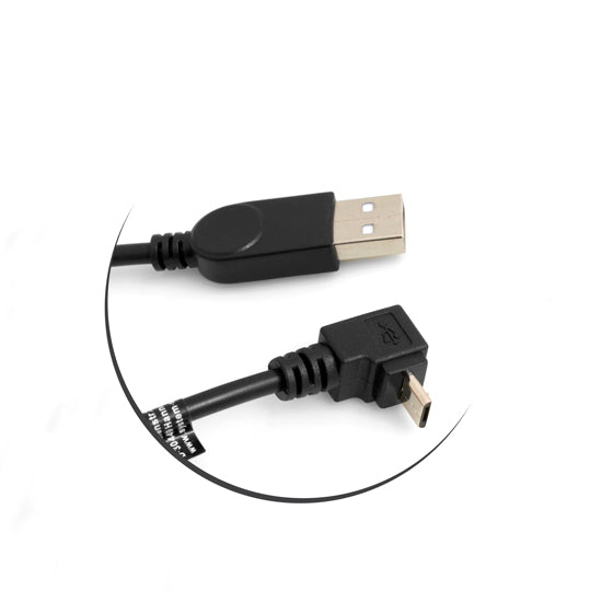 SYSTEM-S Micro USB 90° uppáhallaður snúru millistykki gagnasnúra hleðslusnúra 27 cm