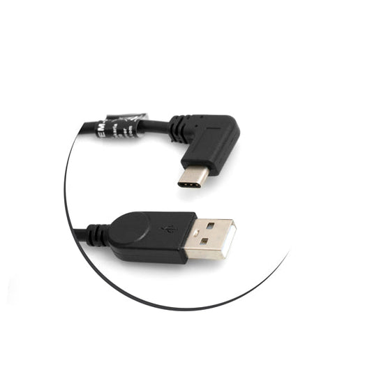 USB 3.1 Type C 90° hallandi tengi í USB 2.0 A gagnasnúra hleðslusnúra 27 cm