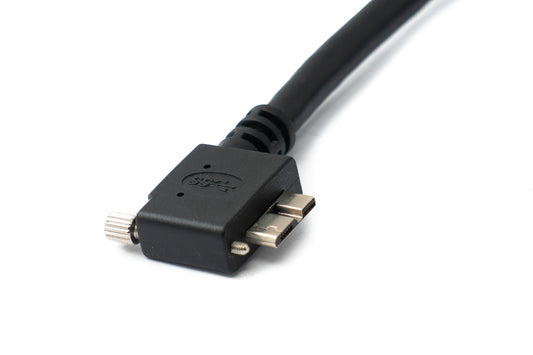 System-S 5m USB cable 3.0 A to angle right 3.0 with locking screw