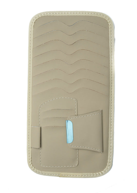 SYSTEM-S CD DVD Sonnenblende Halterung Auto KFZ CD Halter Aufbewahrung Organizer Beige