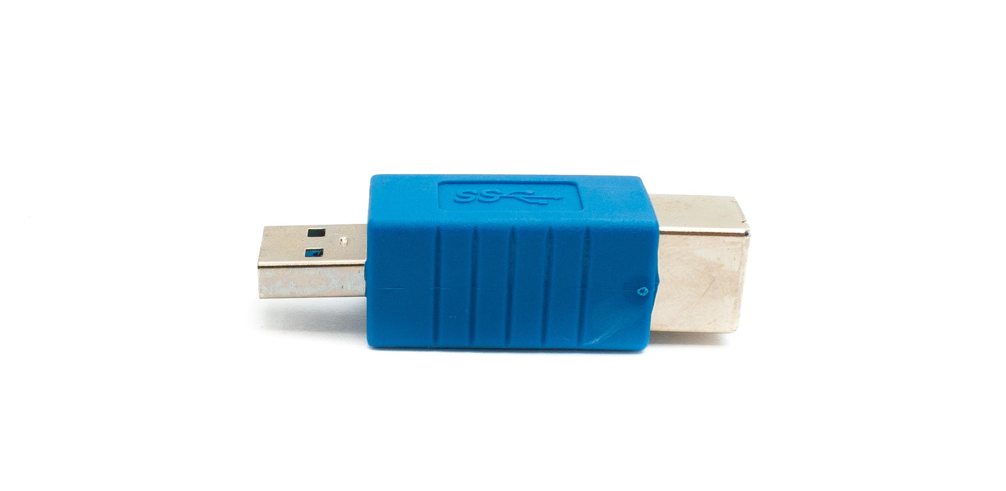 SYSTEM-S USB 3.0 Adapter Type B Male to A Male Cable 5 Gbit/s 100W in Blue