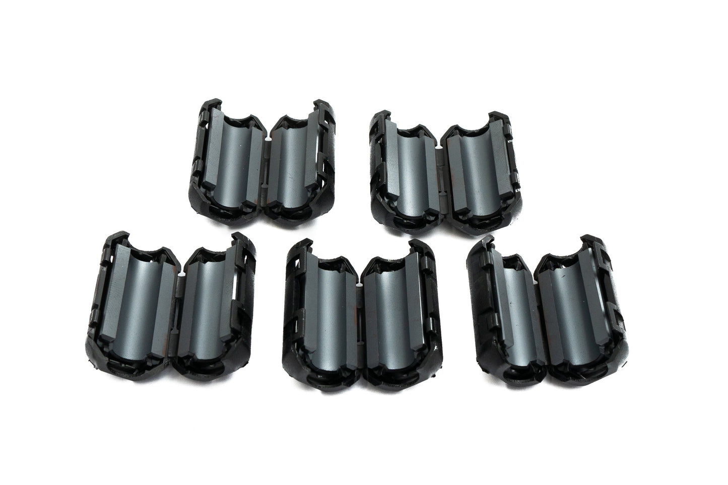 SYSTEM-S 5x Ferrítkjarni 9 mm Ø klofinn ferrít toroidal kjarna slíður bylgjusía fyrir kapal