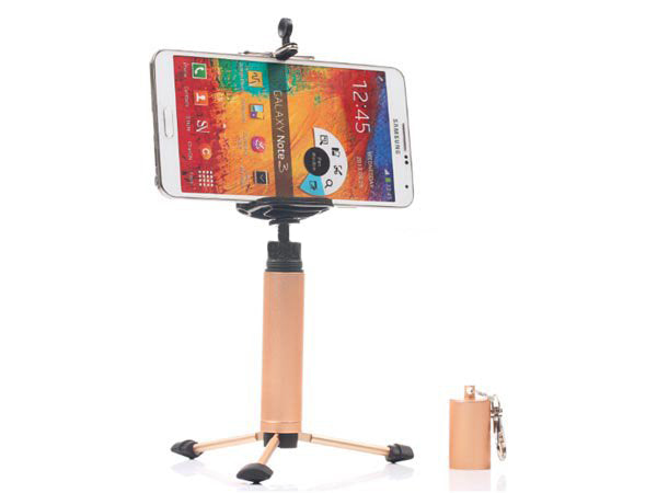 System-S Mini Tripod Holder Tripod Keychain for Smartphones and Cameras