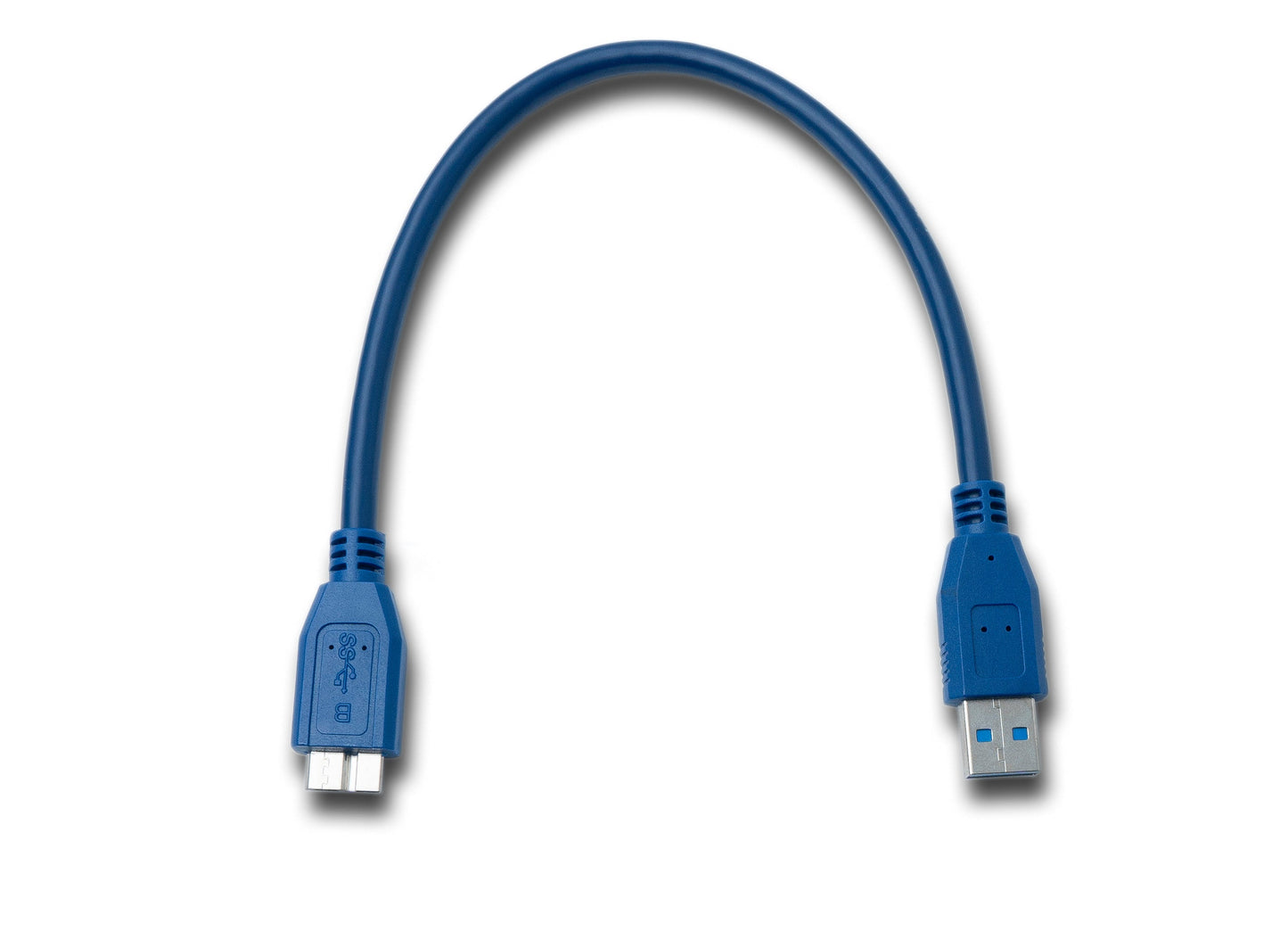 SYSTEM-S USB 3.0 Kabel 30 cm Typ A Stecker zu 3.0 Micro Stecker in Blau