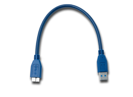 SYSTEM-S USB 3.0 Kabel 30 cm Typ A Stecker zu 3.0 Micro Stecker in Blau