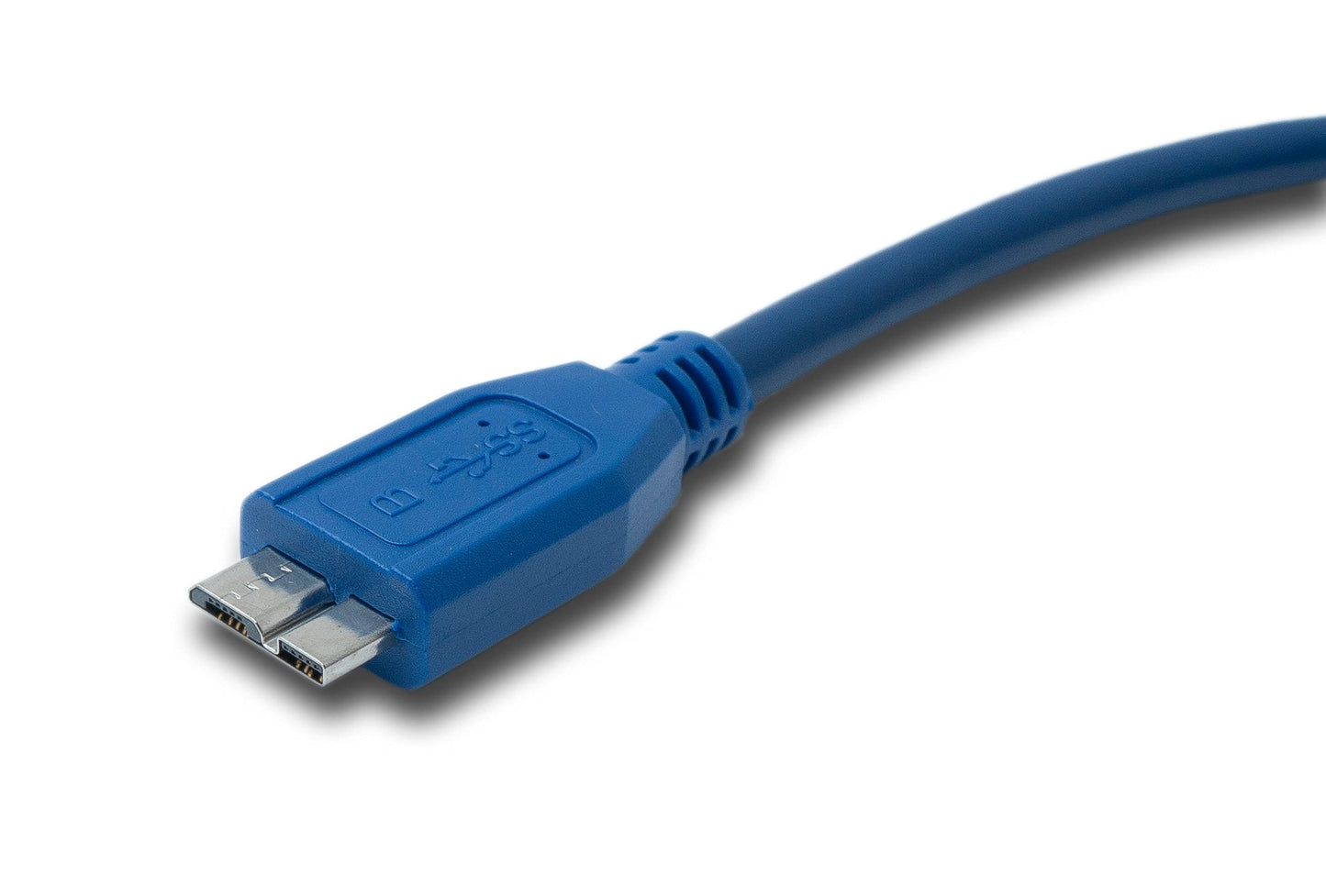 SYSTEM-S USB 3.0 Kabel 30 cm Typ A Stecker zu 3.0 Micro Stecker in Blau