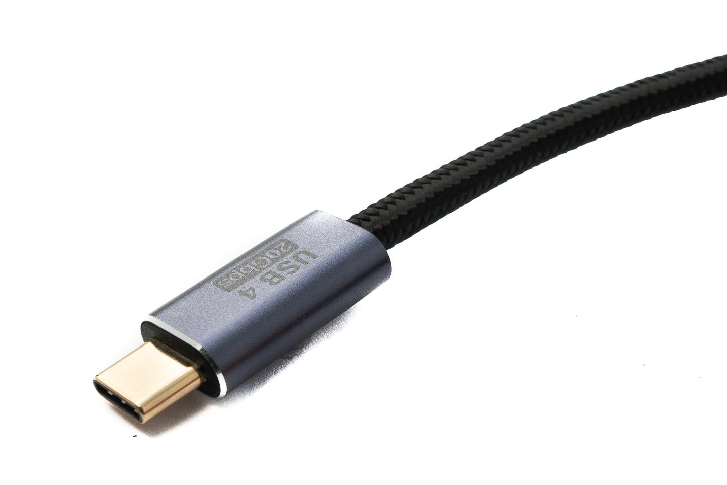 SYSTEM-S USB4 USB Kabel 300 cm Typ C Stecker zu Stecker 20 Gbit/s USB 4.0 geflochten Schwarz
