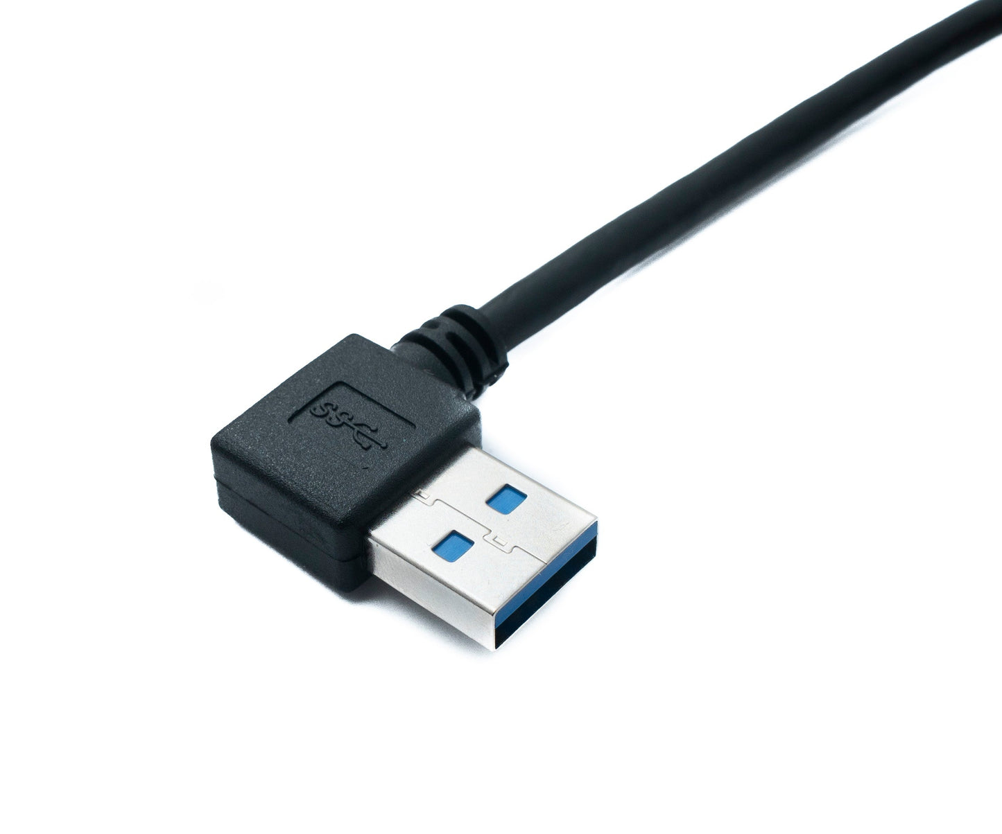 SYSTEM-S USB 3.0 snúra 100 cm Tegund A karlkyns í karlkyns millistykki, svart