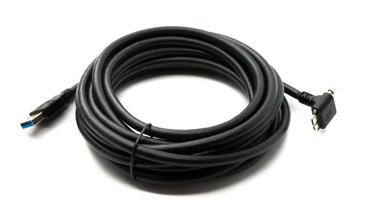 SYSTEM-S USB 3.0 cable 5 m Type A male to 3.0 Micro B male angle screw