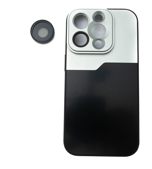 SYSTEM-S CPL síu hringlaga pólunarlinsa með hulstri í svörtu fyrir iPhone 14 Pro