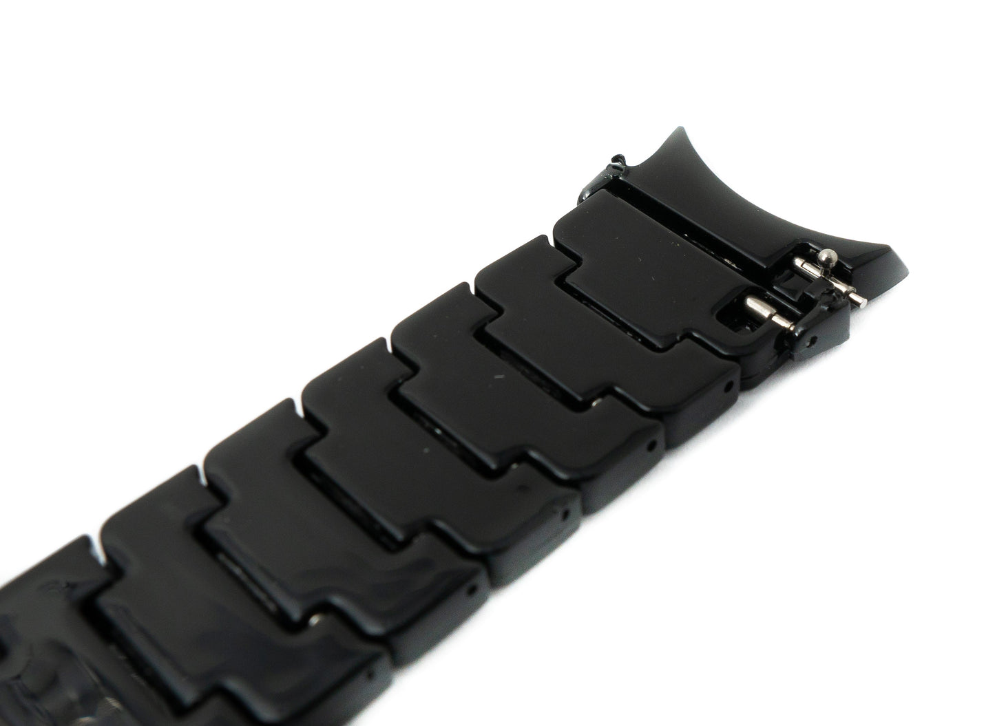 SYSTEM-S Armband 20 mm aus PC für Samsung Galaxy Watch 5 4 Smartwatch in Schwarz