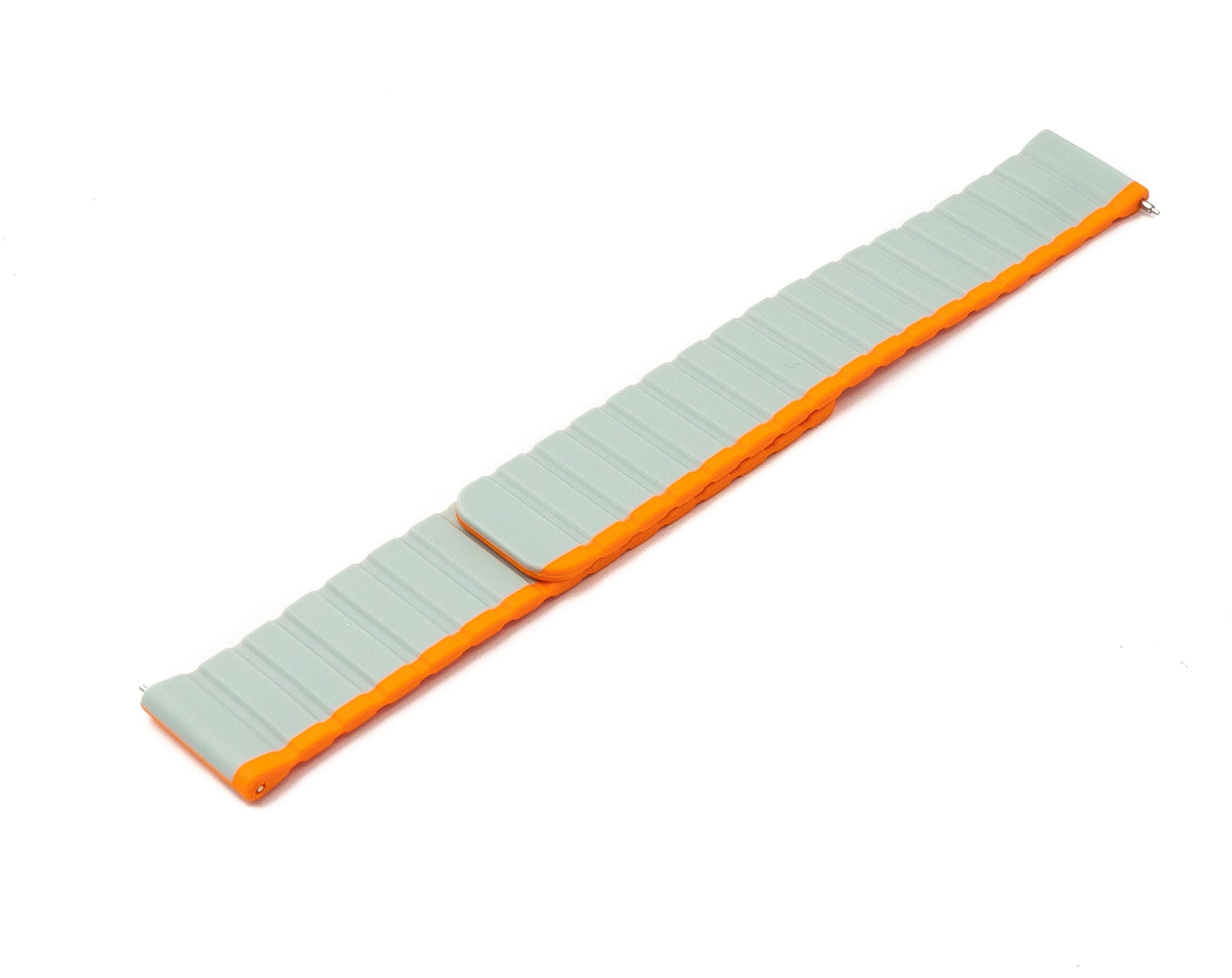 SYSTEM-S Armband 20 mm aus Silikon magnetisch für Samsung Galaxy Watch 5 4 in Orange