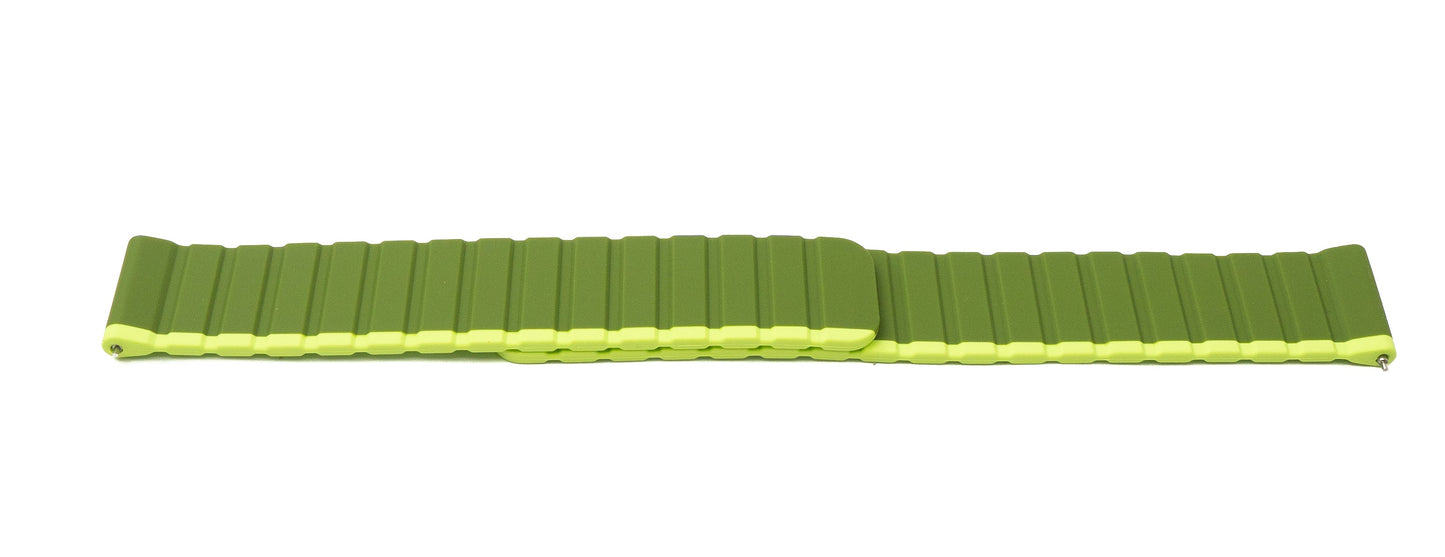 SYSTEM-S 20 mm silicone magnetic strap for Samsung Galaxy Watch 5 4 in green