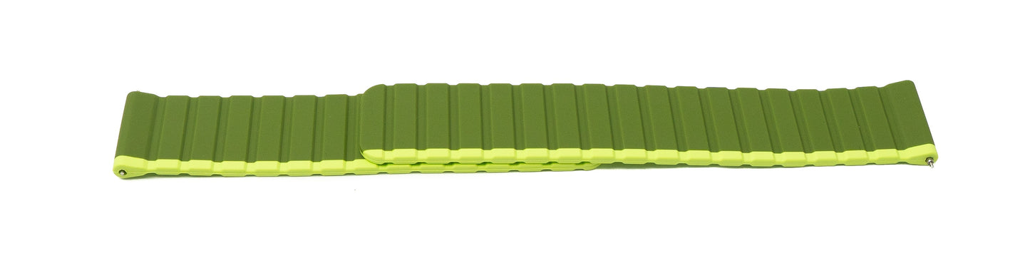 SYSTEM-S 22 mm silicone magnetic strap for Samsung Galaxy Watch 5 4 in green