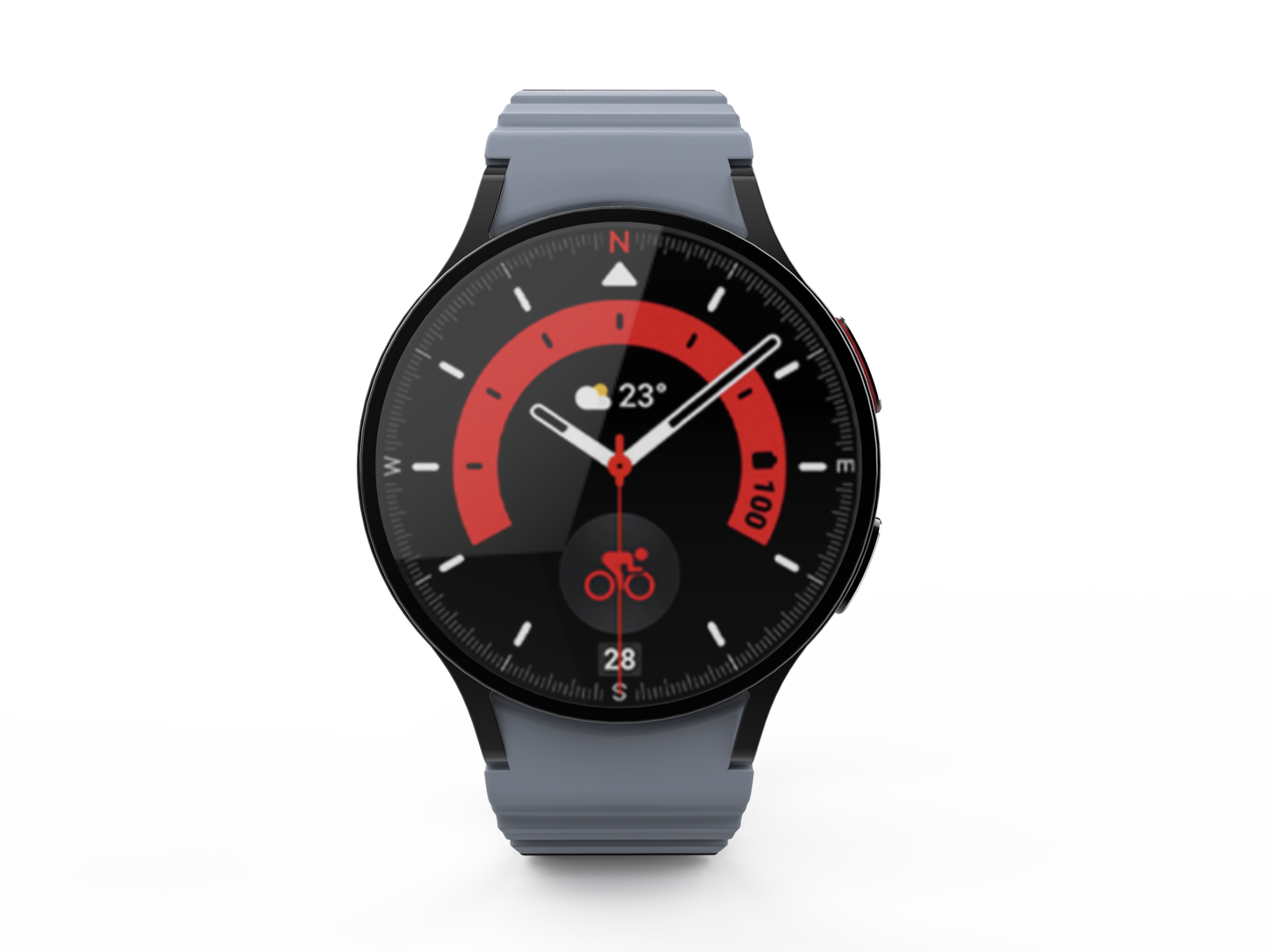 SYSTEM-S 20 mm segulband úr sílikoni fyrir Samsung Galaxy Watch 5 4 í svörtu