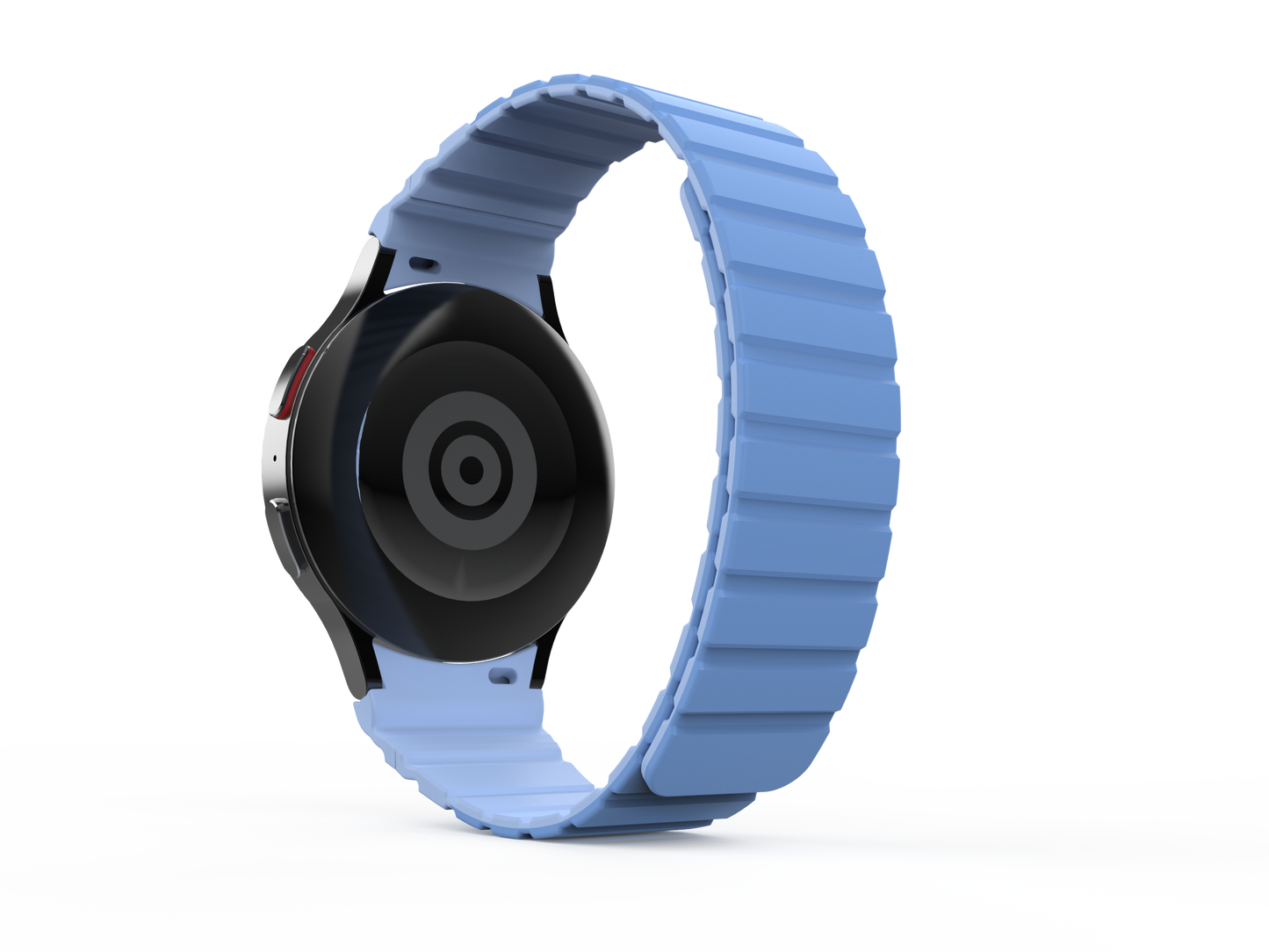 SYSTEM-S 20 mm segulband úr sílikoni fyrir Samsung Galaxy Watch 5 4 í bláu