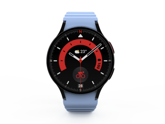 SYSTEM-S 20 mm segulband úr sílikoni fyrir Samsung Galaxy Watch 5 4 í bláu
