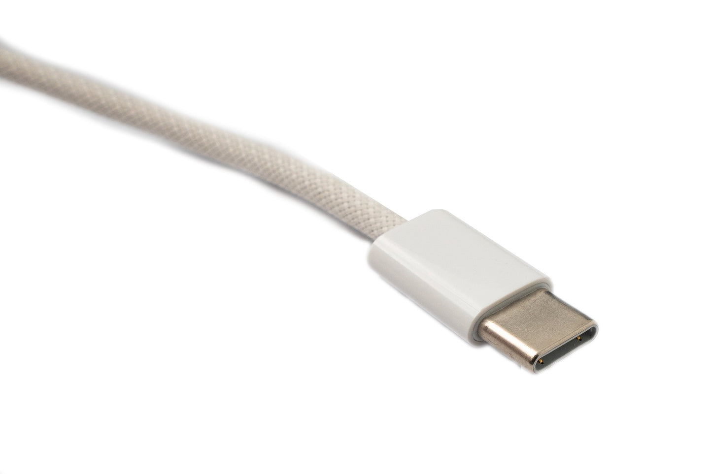 SYSTEM-S USB 3.1 Type C Cable 100 cm Male to Male 5 Gbit/s Braided White