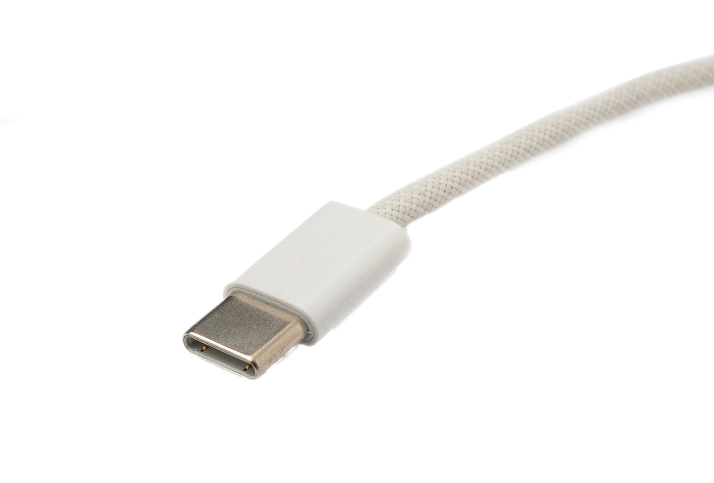 SYSTEM-S USB 3.1 Type C Cable 100 cm Male to Male 5 Gbit/s Braided White