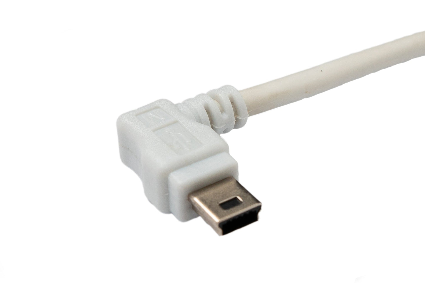 SYSTEM-S USB 2.0 snúra, 3 m, karlkyns A í karlkyns mini-B tengi, 5V, hvít