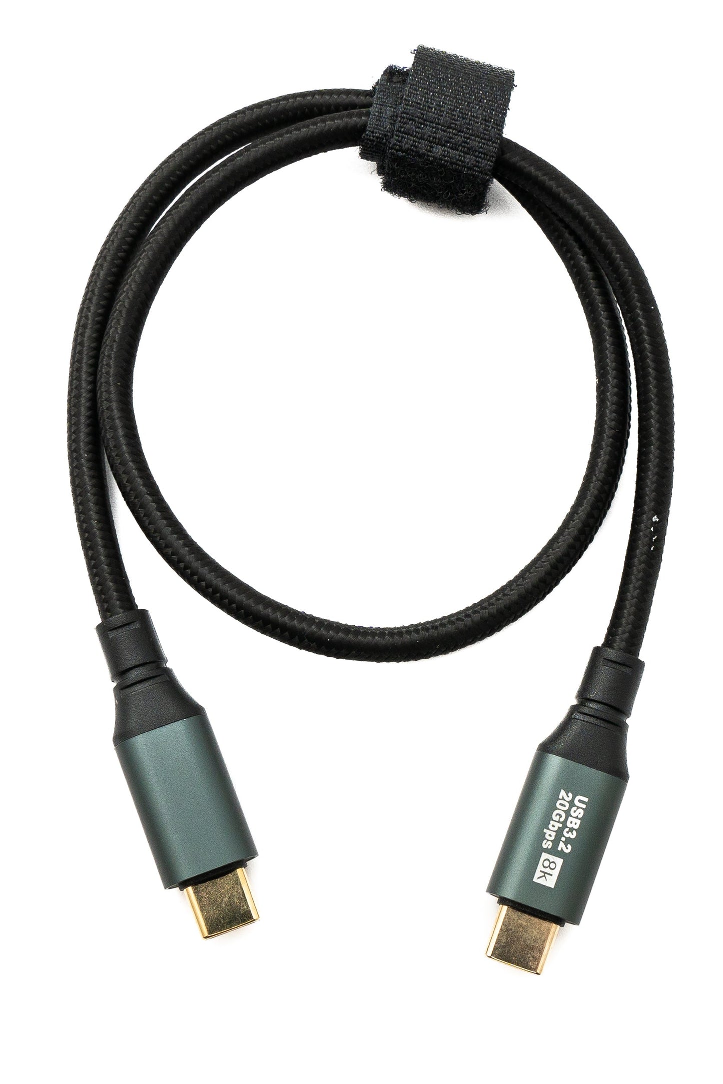 SYSTEM-S USB 3.2 Gen 2 8K 50 cm Kabel Typ C Stecker zu Stecker geflochten 20 Gbit/s 100 W kompatibel für iPhone 15