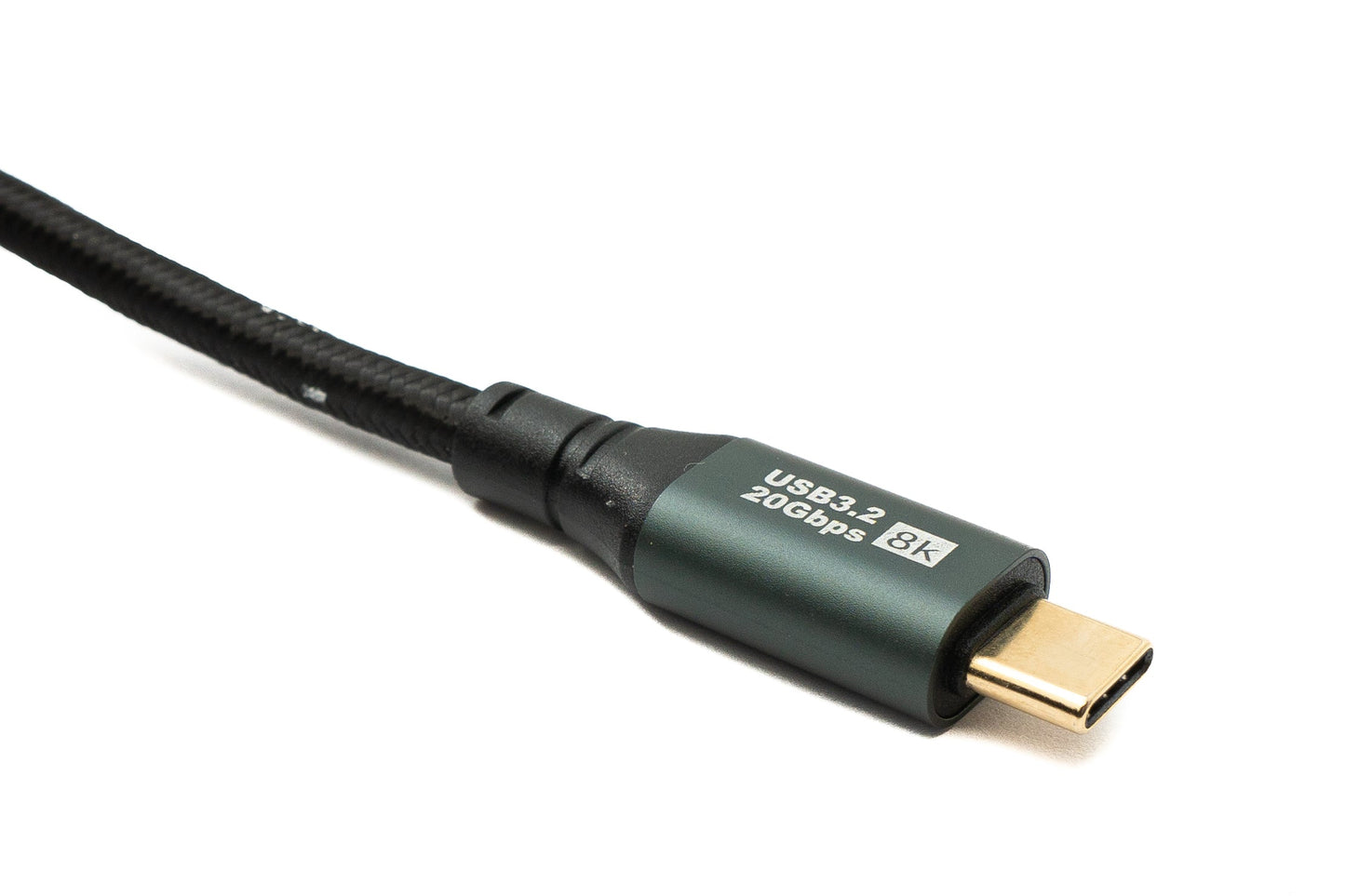 SYSTEM-S USB 3.2 Gen 2 8K 50 cm Kabel Typ C Stecker zu Stecker geflochten 20 Gbit/s 100 W kompatibel für iPhone 15