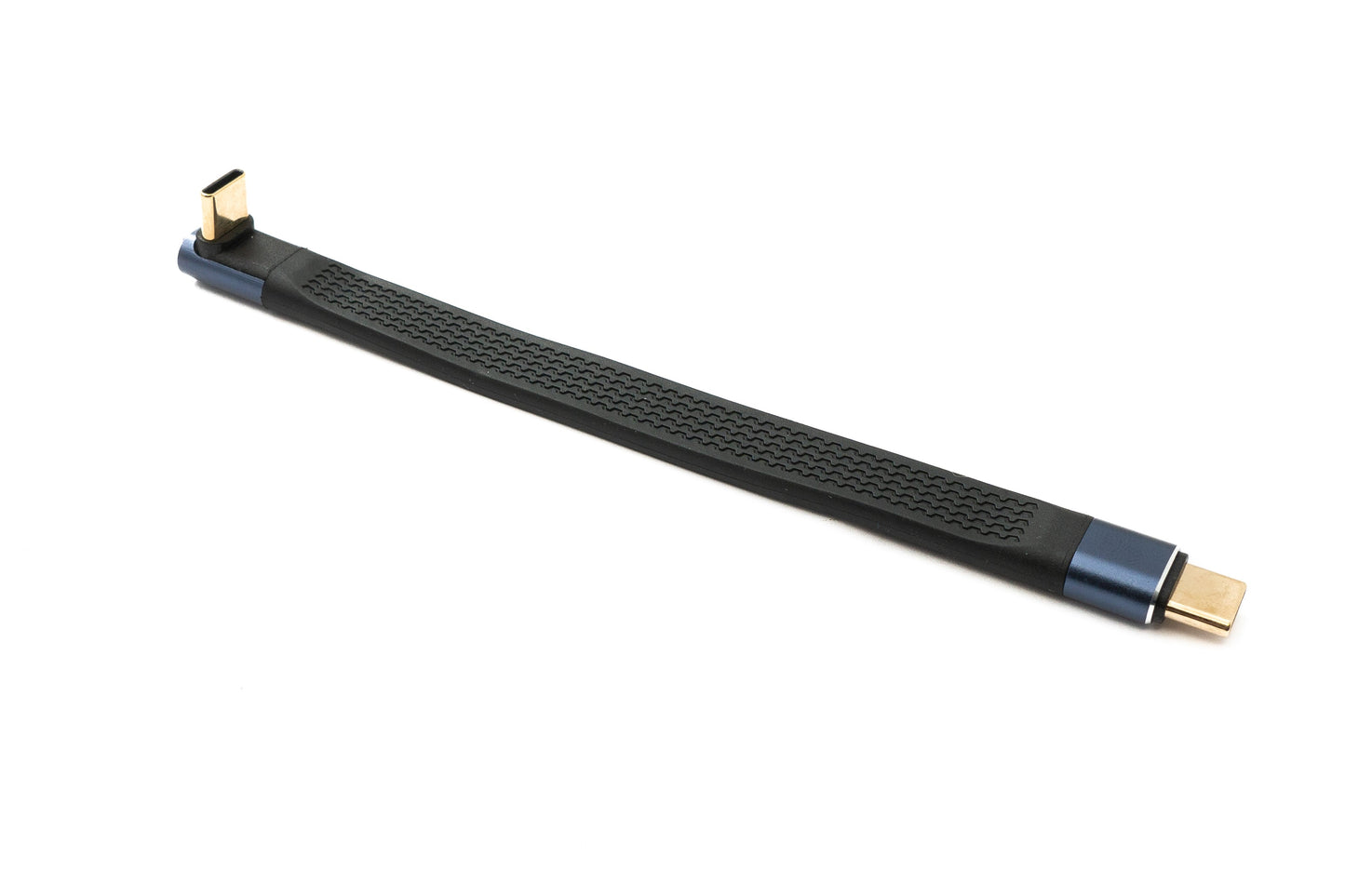 SYSTEM-S USB4 USB 10 cm Kabel Typ C Stecker zu Stecker Winkel flach 40 Gbit/s 240 W USB 4.0 Kabel