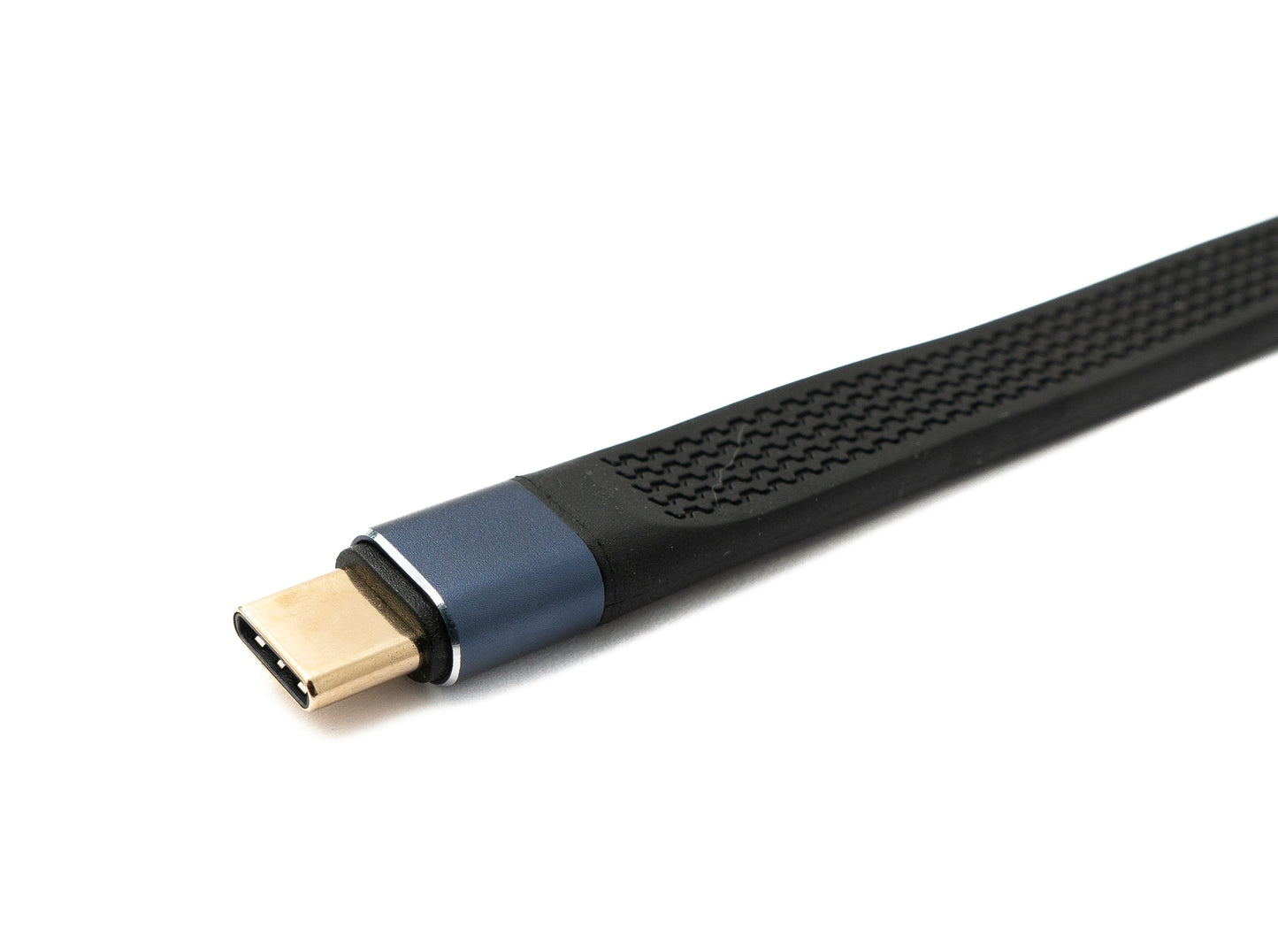 SYSTEM-S USB4 USB 10 cm Kabel Typ C Stecker zu Stecker Winkel flach 40 Gbit/s 240 W USB 4.0 Kabel