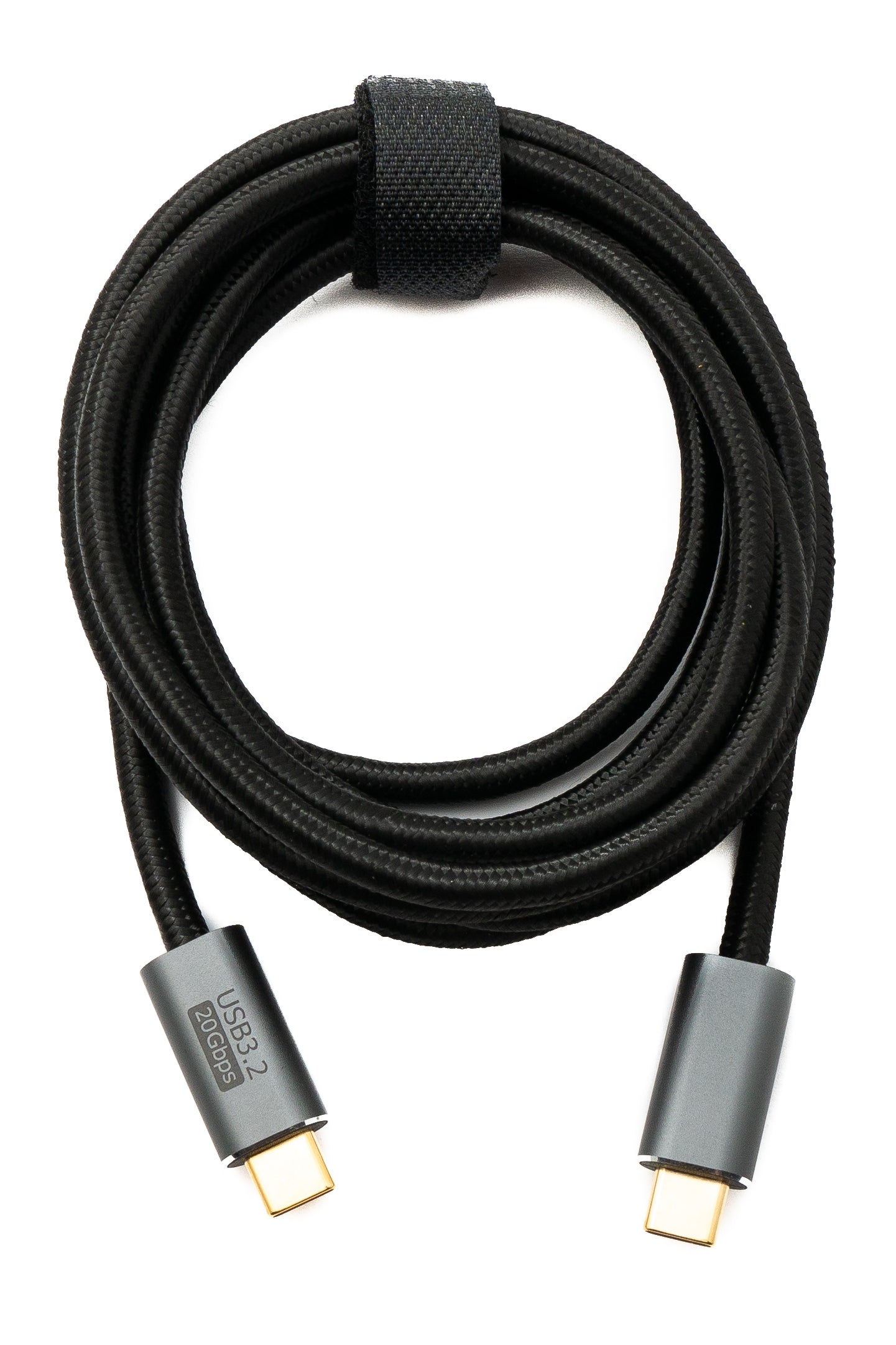 SYSTEM-S USB 3.2 Gen 2 2 m Kabel Typ C Stecker zu Stecker geflochten 20 Gbit/s 100 W