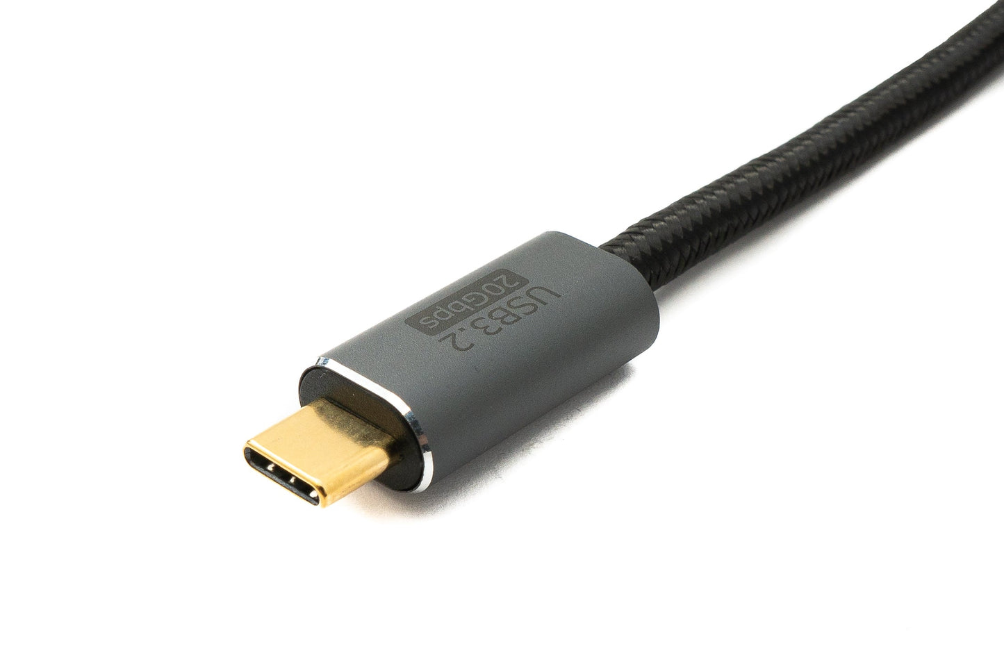 SYSTEM-S USB 3.2 Gen 2 2 m Kabel Typ C Stecker zu Stecker geflochten 20 Gbit/s 100 W