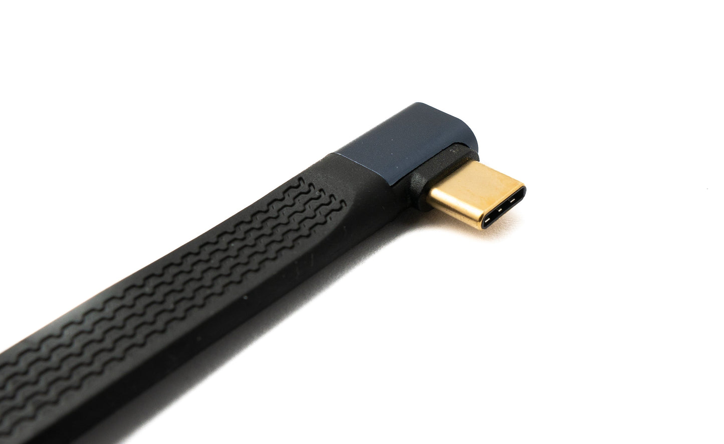 SYSTEM-S USB4 USB 10 cm snúra af gerðinni C karlkyns í kvenkyns, vinklaður, flatur 40 Gbit/s 240 W USB 4.0 snúra