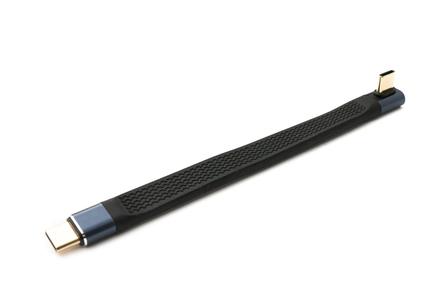 SYSTEM-S USB4 USB 10 cm snúra af gerðinni C karlkyns í karlkyns vinklaður flatur 40 Gbit/s 240 W USB 4.0 snúra