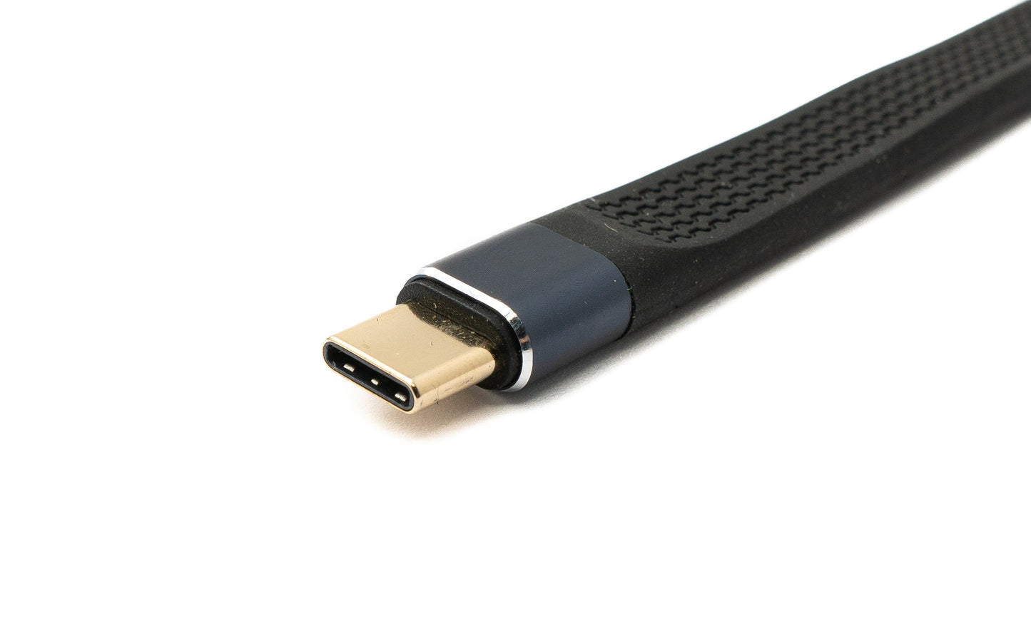 SYSTEM-S USB4 USB 10 cm snúra af gerðinni C karlkyns í karlkyns vinklaður flatur 40 Gbit/s 240 W USB 4.0 snúra