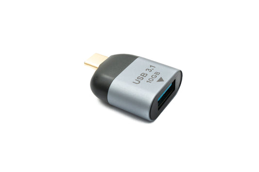 SYSTEM-S USB 3.1 Gen 2 Type C Male to A Female Cable 10 Gbit/s 100W in Gray