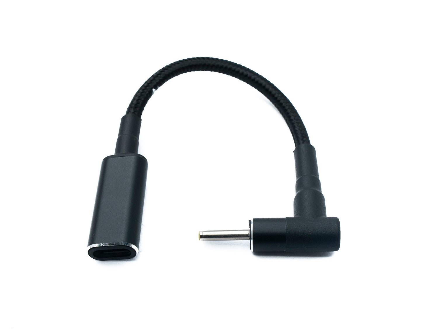 SYSTEM-S DC 20V cable 15 cm 2.5 x 0.7 male to USB 3.1 Type C female braided angle