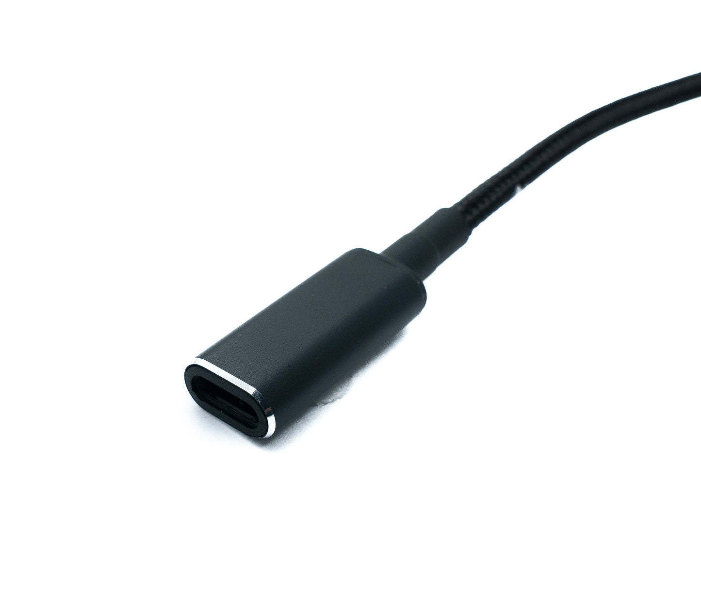 SYSTEM-S DC 20V cable 15 cm 2.5 x 0.7 male to USB 3.1 Type C female braided angle