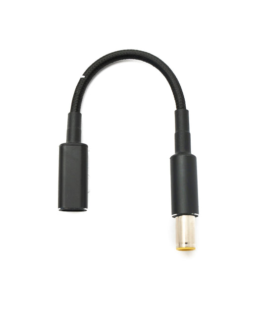 SYSTEM-S DC 20V snúra 15 cm 7,9 x 5,5 karlkyns í USB 3.1 Type C kvenkyns fléttað fyrir Lenovo