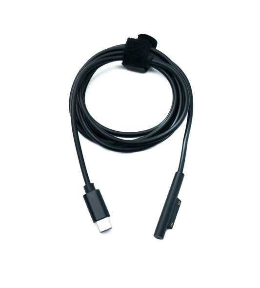 SYSTEM-S USB 3.1 snúra, 150 cm hleðslusnúra fyrir Microsoft Surface, svört