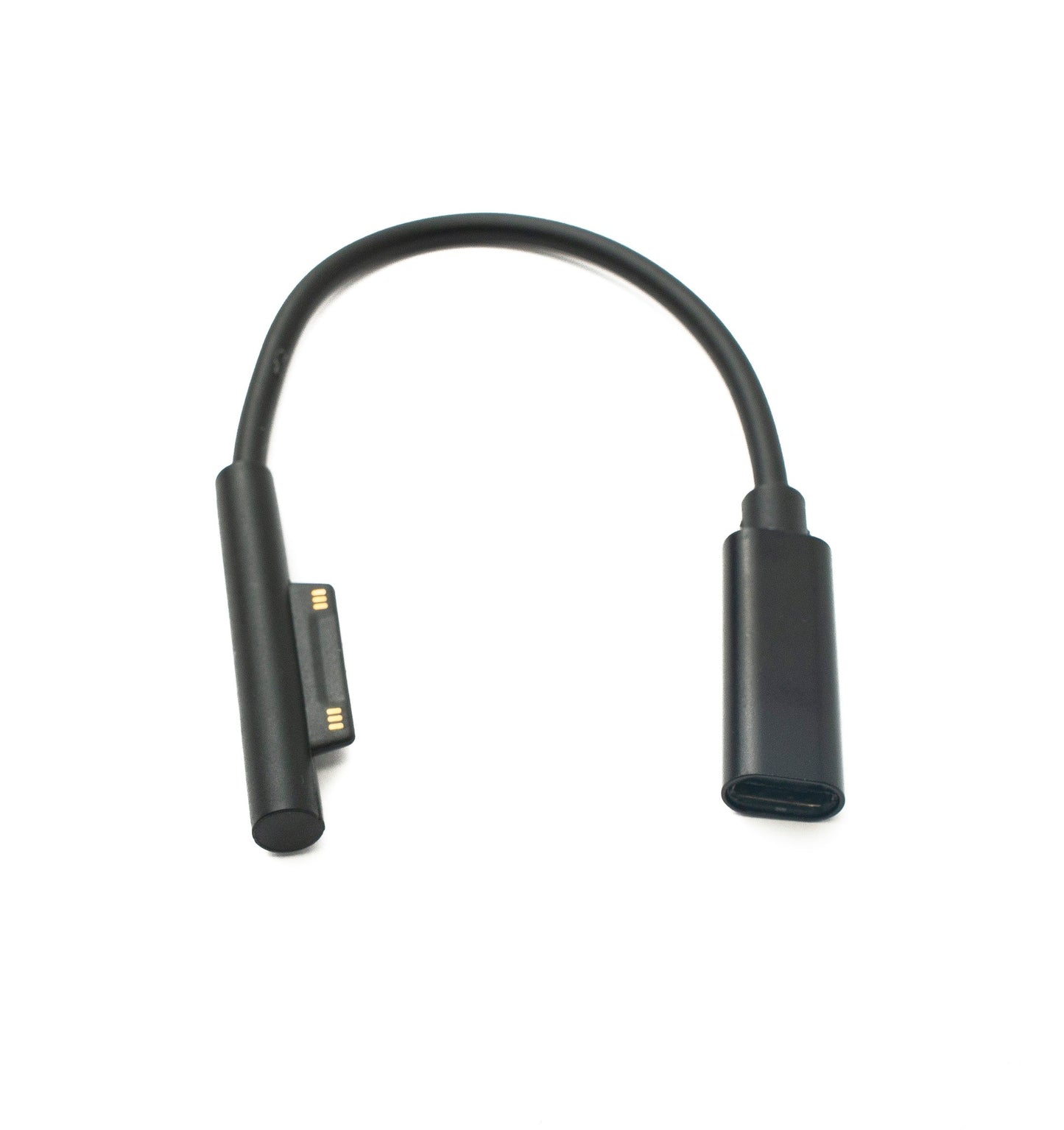 SYSTEM-S USB 3.1 snúra 15 cm Type C kvenkyns hleðslusnúra fyrir Microsoft Surface svart
