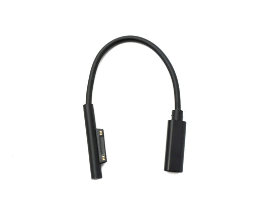 SYSTEM-S USB 3.1 snúra 15 cm Type C kvenkyns hleðslusnúra fyrir Microsoft Surface svart