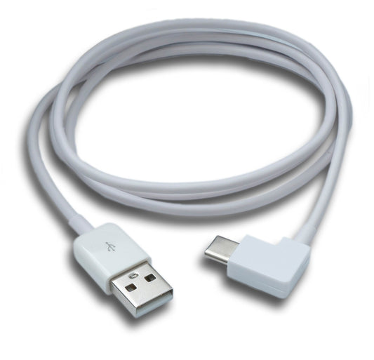 SYSTEM-S USB 3.1 snúra 100 cm Tegund C karlkyns í 2.0 A kvenkyns vinklaður Vinstri Hægri vinklaður