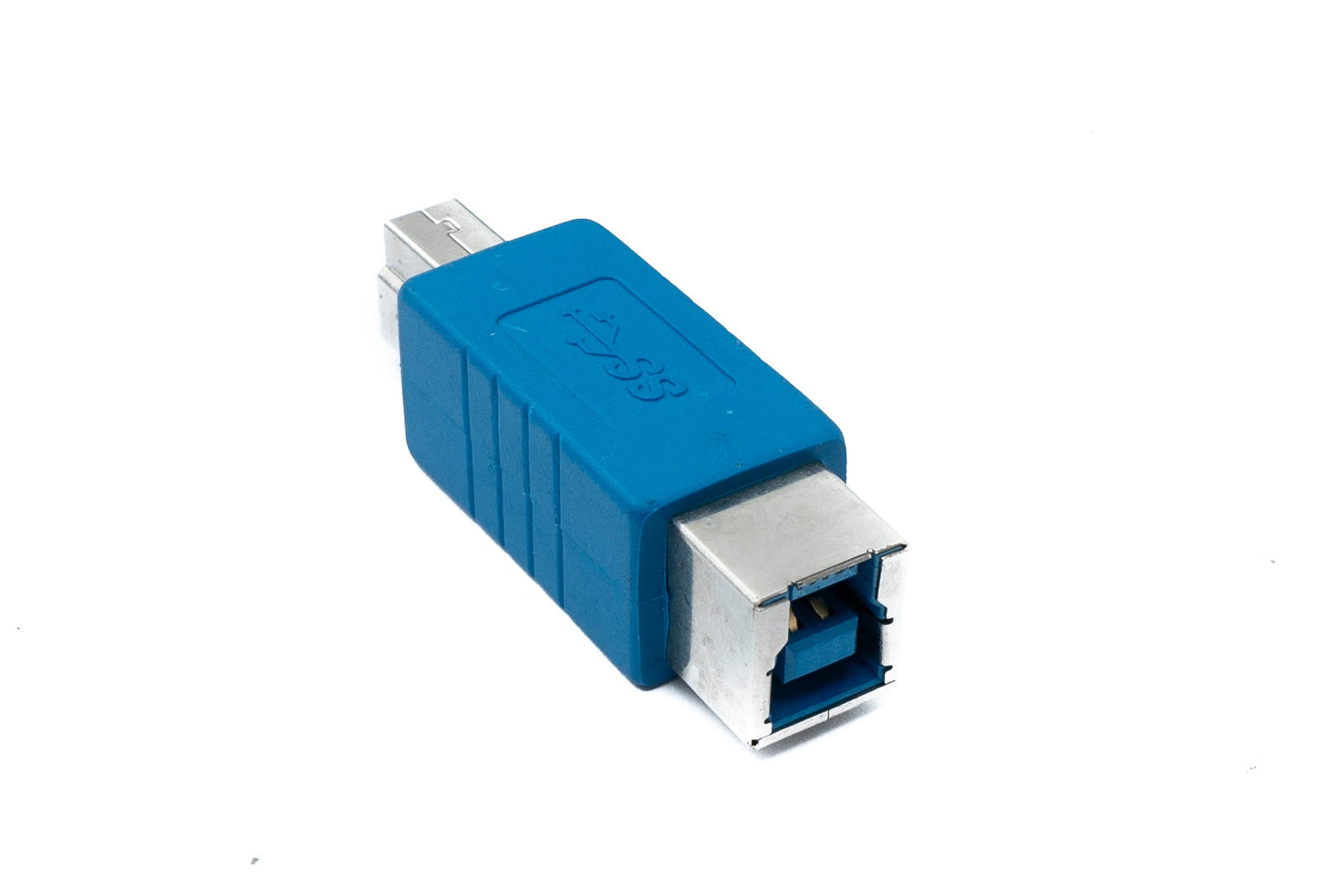 SYSTEM-S USB 3.0 millistykki af gerð B, karlkyns í kvenkyns, 5 Gbit/s, 100W, blár