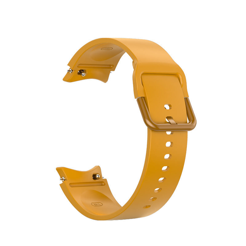 SYSTEM-S 20 mm sílikonól fyrir Samsung Galaxy Watch 5 4 snjallúr í gulu
