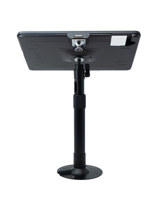 SYSTEM-S borðstandur, læsanlegur 360° fyrir iPad 10 Pro 11 Air 4 5, svartur